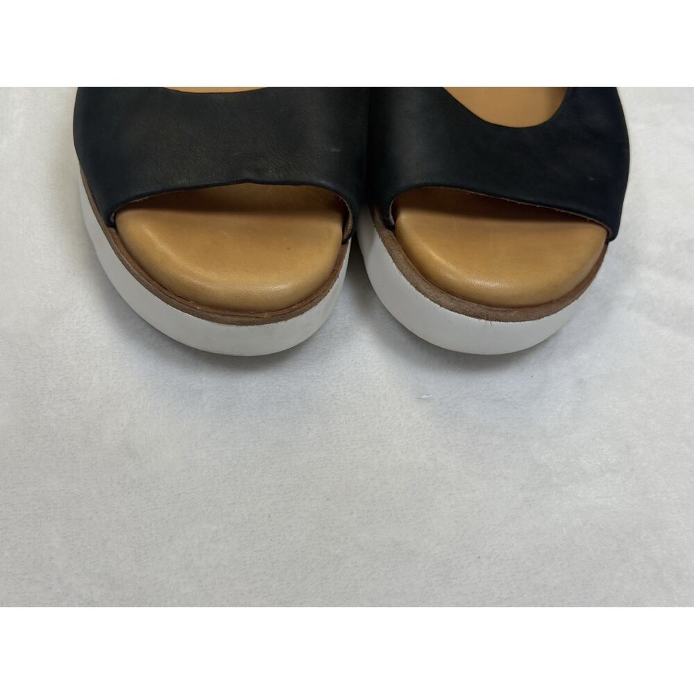 Corso Como Sandal Women’s Sz 8 38.5 Beeata Black Leather Elastic Ankle Strap - Picture 4 of 11